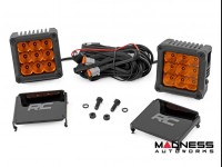 4 Inch LED Pod Lights - Chrome Series - Rough Country - Amber