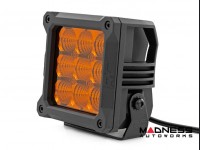 4 Inch LED Pod Lights - Chrome Series - Rough Country - Amber