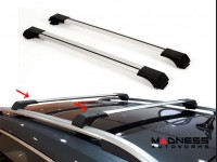 Jeep Renegade Roof Rack Cross Bars - for models w/ factory roof rails - Silver - Fly Bar