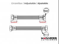 Jeep Renegade Roof Rack Cross Bars - for models w/ factory roof rails - Silver