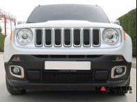 Jeep Renegade Front Fog Light Trim - Brushed Stainless Steel