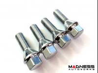 Jeep Renegade Lug Bolt Set - Set of 20 - M12x1.25 - 60° Cone Seat - Silver