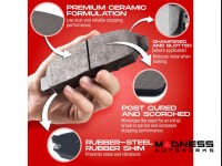 Jeep Renegade Brake Kit - Front + Rear - R1 Concepts - Ceramic Brake Pads - eLINE Black Drilled + Slotted Rotors