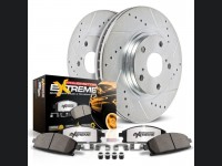 Jeep Renegade Brake Pads + Rotors - Rear - Drilled/ Slotted Rotors + Carbon Fiber Ceramic Pads - Powerstop - Z36 Heavy Duty Towing