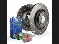 Jeep Renegade Brake Pads + Rotors - Front -  USR Slotted Rotors - Greenstuff Brake Pads