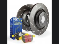 Jeep Renegade Brake Pads + Rotors - Front - USR Slotted Rotors + Yellowstuff Brake Pads 