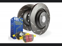 Jeep Renegade Brake Pads + Rotors - Rear - S9 USR Slotted Rotors - Yellowstuff Pads 