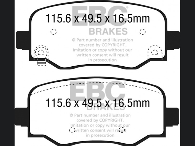 Jeep Renegade Brake Pads - Rear - EBC - Ultimax2 