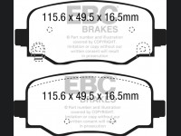 Jeep Renegade Brake Pads - Rear - EBC - Ultimax2 