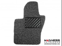 Jeep Renegade All Weather Floor Mats - Front + Rear - Rubber Woven Carpet - Black + Grey 