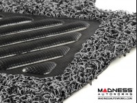 Jeep Renegade All Weather Floor Mats - Front + Rear - Rubber Woven Carpet - Black + Grey 