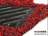Jeep Renegade All Weather Floor Mats + Cargo Mat - Set of 5 - Rubber Woven Carpet - Red + Black 