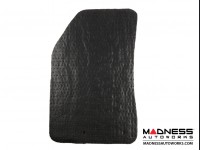Jeep Renegade All Weather Floor Mats - Front + Rear - Rubber Woven Carpet - Black + Grey 