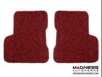 Jeep Renegade All Weather Floor Mats + Cargo Mat - Set of 5 - Rubber Woven Carpet - Red + Black 
