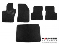 Jeep Renegade All Weather Floor Mats + Cargo Mat - Set of 5 - Rubber Woven Carpet - Black 