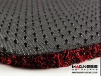 Jeep Renegade All Weather Floor Mats + Cargo Mat - Set of 5 - Rubber Woven Carpet - Red + Black 