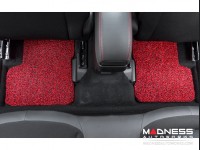 Jeep Renegade All Weather Floor Mats + Cargo Mat - Set of 5 - Rubber Woven Carpet - Red + Black 