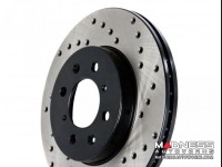 Jeep Renegade Performance Brake Rotor (1) - Front Left - Centric - Drilled + Vented 
