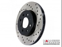 Jeep Renegade Performance Brake Rotor (1) - Front Left - Centric - Drilled + Vented 
